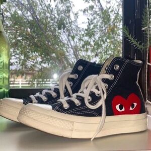 Black CDG converse hightop